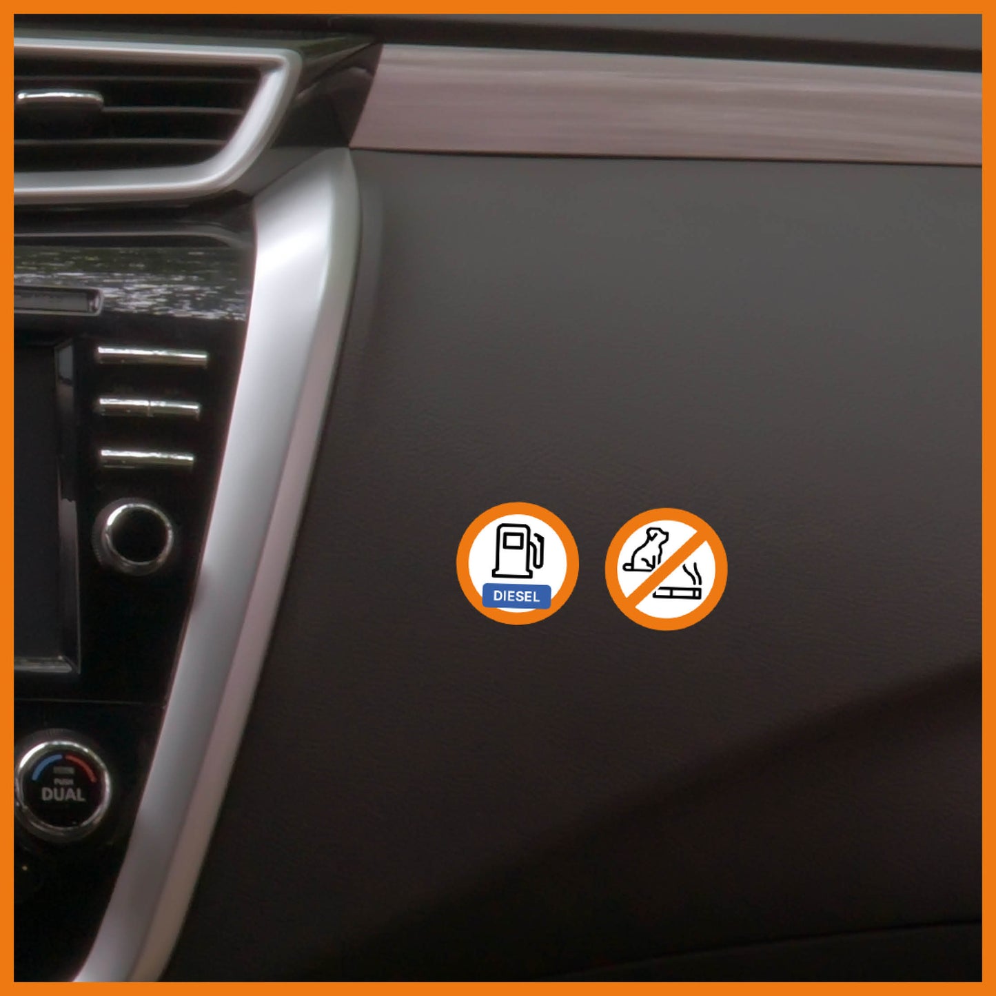 No smoking + animals sticker (5 pieces)