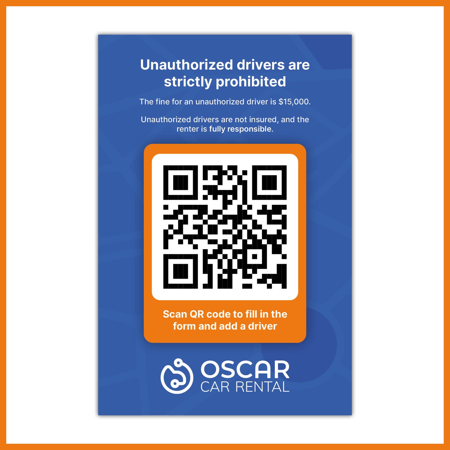 Authorized Driver Flyer (5 pieces)