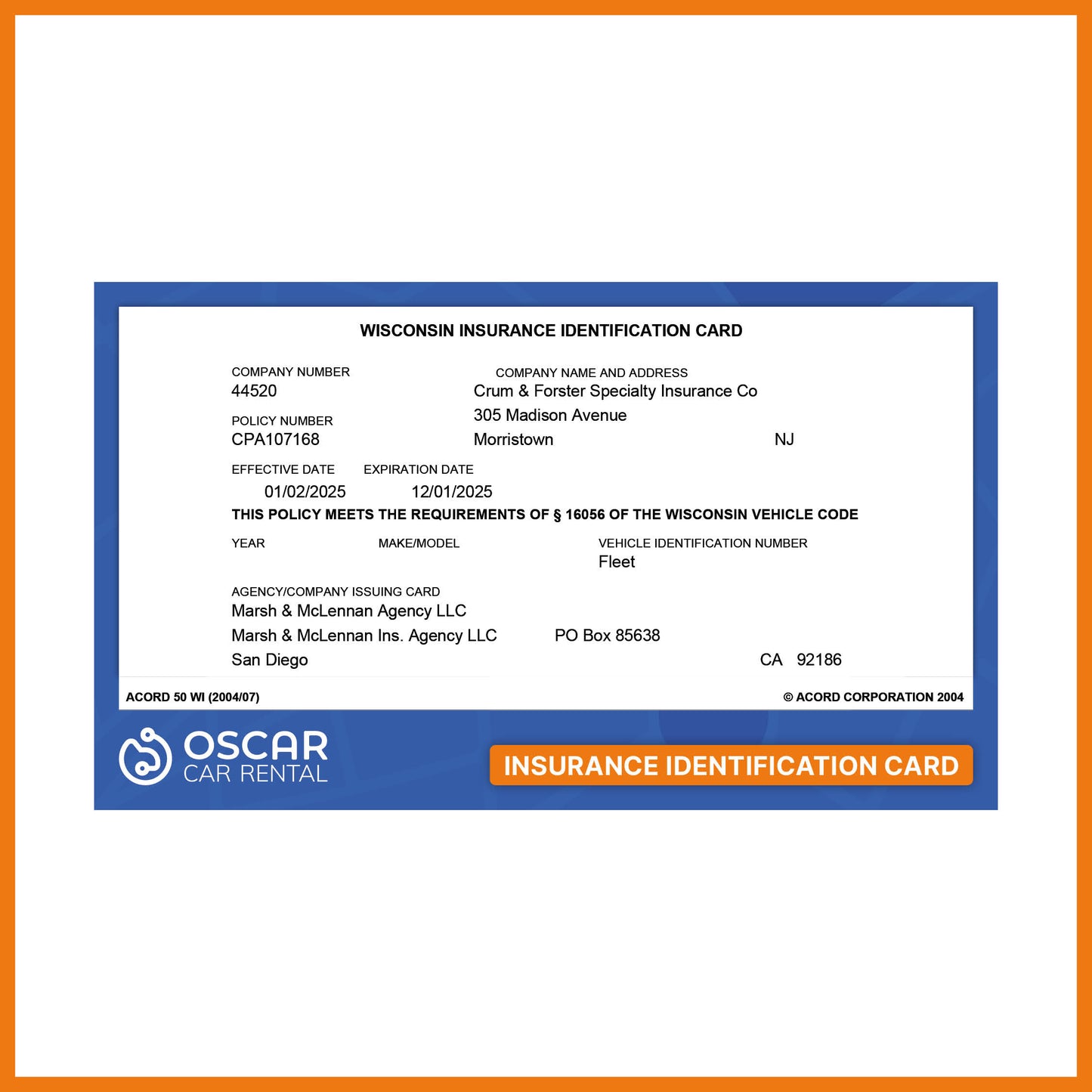 Insurance Card (10 pieces)