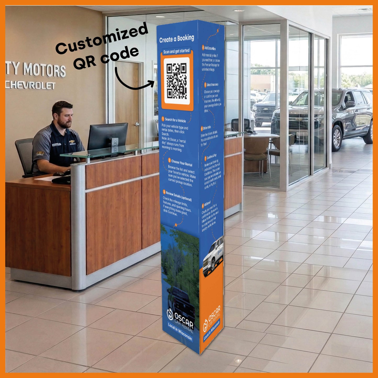 Customized QR Booking Totem